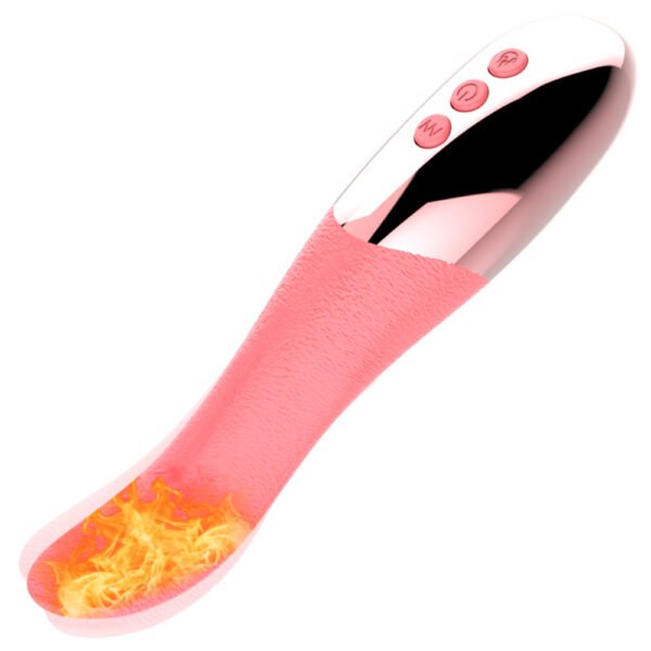 Electric Tongue Vibrator 10 Vibration Modes One-Touch Heating Clitoral Stimulation & Sensual Toy for Women Realistic Artificial Clitoris with Tongue-Licking Vibrator